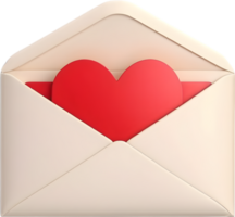 AI generated an envelope with hearts  transparent background png