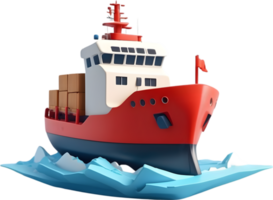 AI generated logistic boat icon png