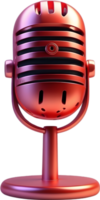 AI generated cartoon microphone clipart png