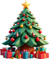 ai generiert Weihnachten Baum transparent Hintergrund png