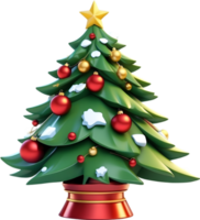 AI generated christmas tree transparent background png