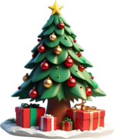 AI generated christmas tree transparent background png
