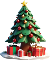 ai generiert Weihnachten Baum transparent Hintergrund png