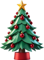 ai generiert Weihnachten Baum transparent Hintergrund png