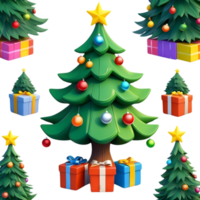 AI generated christmas tree transparent background png