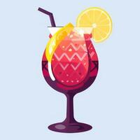 AI generated Liquor Cocktail Drinks Icon Clip Art Sticker Decoration Simple Background photo