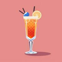 AI generated Liquor Cocktail Drinks Icon Clip Art Sticker Decoration Simple Background photo