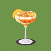 AI generated Liquor Cocktail Drinks Icon Clip Art Sticker Decoration Simple Background photo