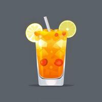 AI generated Liquor Cocktail Drinks Icon Clip Art Sticker Decoration Simple Background photo