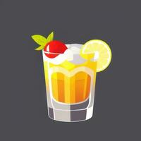 AI generated Liquor Cocktail Drinks Icon Clip Art Sticker Decoration Simple Background photo