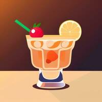 AI generated Liquor Cocktail Drinks Icon Clip Art Sticker Decoration Simple Background photo