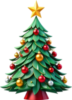 ai generiert Weihnachten Baum transparent Hintergrund png