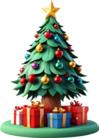 ai generiert Weihnachten Baum transparent Hintergrund png