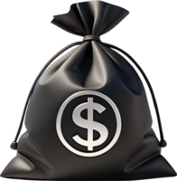 AI generated Black Bag clipart png