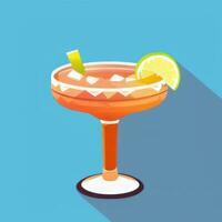 AI generated Liquor Cocktail Drinks Icon Clip Art Sticker Decoration Simple Background photo