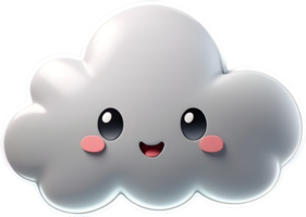 AI generated a gray cloud png