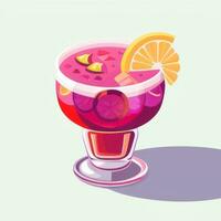 AI generated Liquor Cocktail Drinks Icon Clip Art Sticker Decoration Simple Background photo