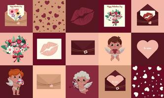 Pattern for Valentine's Day. Print for packaging, cards and posters. Valentine's Day theme vector