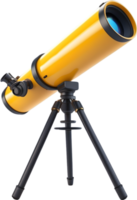 AI generated telescope on tripod with transparent background png