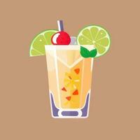 AI generated Liquor Cocktail Drinks Icon Clip Art Sticker Decoration Simple Background photo