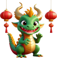 ai généré chinois dragon zodiaque, mythique créature illustration, png
