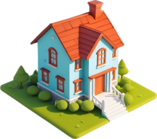 AI generated cartoon house Png