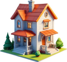 AI generated cartoon house Png