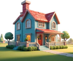 AI generated cartoon house Png