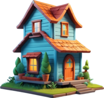 AI generated cartoon house Png