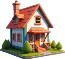 AI generated cartoon house Png