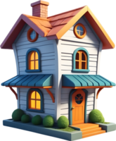 AI generated cartoon house Png