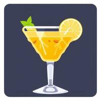 AI generated Liquor Cocktail Drinks Icon Clip Art Sticker Decoration Simple Background photo