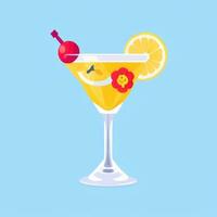 AI generated Liquor Cocktail Drinks Icon Clip Art Sticker Decoration Simple Background photo