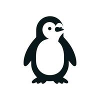 vector icono ilustración minimalista pingüino silueta logo