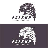 Simple falcon vector logo design, logo suitable for sport team, media company, and secure agency