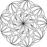 decorativo ornamental mandala en étnico oriental estilo. circular de mandala para mehndi, tatuaje, pegatinas decorativo ornamental mandala en étnico oriental estilo. colorante libro página para adultos vector