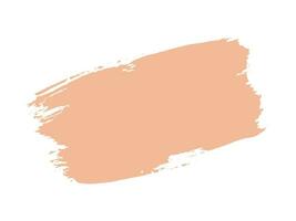 Color of the Year 2024 peach fuzz sample Vector paint brush spot Hand painted trendy color background Ink scribble dab clipart