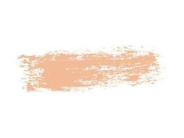 Color of the Year 2024 peach fuzz sample Vector paint brush spot Hand painted trendy color background Ink scribble dab clipart