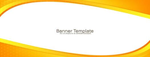 Dynamic Yellow and orange color wavy stylish banner design vector