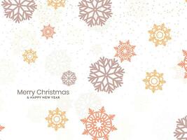 Elegant Merry Christmas festival snowflakes stylish card vector