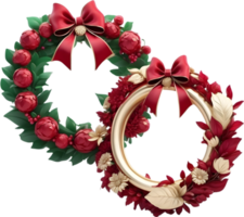 AI generated Premium holiday wreaths, elegant festive decor, sophisticated wreath designs, high-end Christmas ornaments, luxury winter celebration, exclusive holiday accessories, png