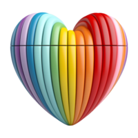 AI generated Colorful Beautiful Heart on Transparent background - Ai Generated png