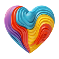 AI generated Colorful Beautiful Heart on Transparent background - Ai Generated png