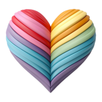 AI generated Colorful Beautiful Heart on Transparent background - Ai Generated png