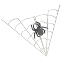 araña en el web clipart plano diseño icono aislado en transparente fondo, 3d hacer Víspera de Todos los Santos concepto png