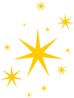 stars yellow glitter sparkling shining flat design for decoration png