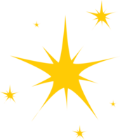 estrelas amarelo brilhar espumante brilhando plano Projeto para decoração png