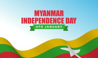 Myanmar Independence Day Background Design. vector