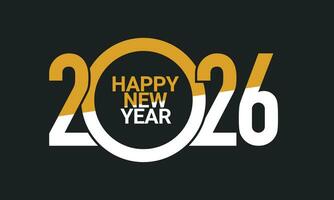 2026 Happy New Year Background Design. vector