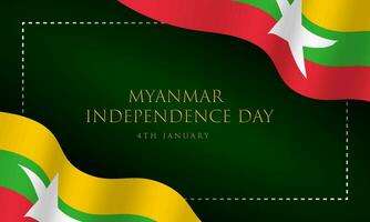 Myanmar Independence Day Background Design. vector